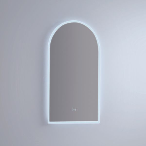 LED Mirrors - Remer Arch 500mm x 900mm LED Mirror - Frameless