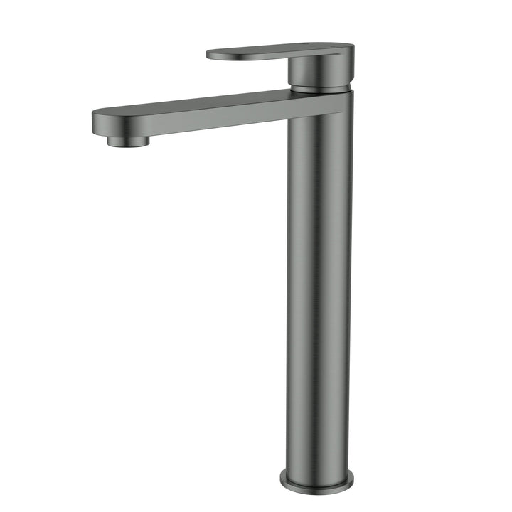 Sora SS High Rise Basin Mixer - Gun Metal