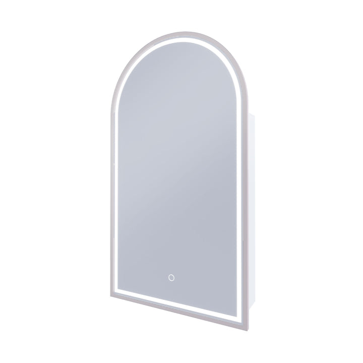 Blanca LED Shaving Cabinet Brits Nickel