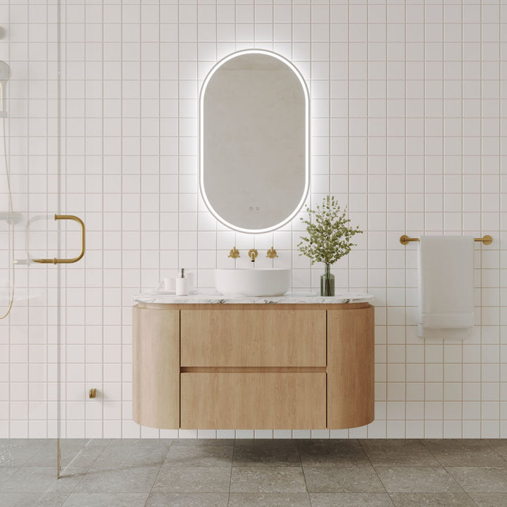 Gatsby LED Mirror with Demister and Portable Magnifier Frameless