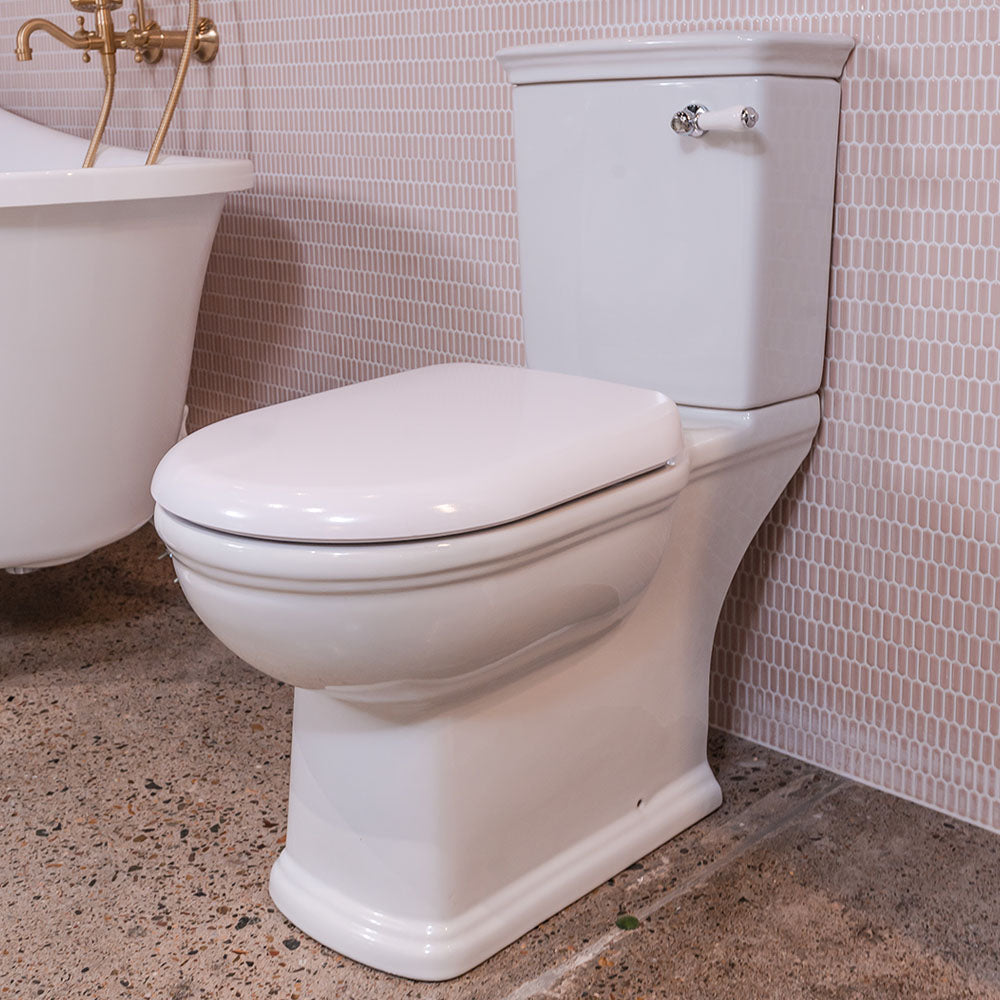 RAK Washington Front Lever Close-Coupled Toilet Suite, Alpine White with S-Trap - lifestyle