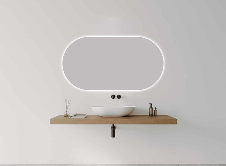 O Series Landscape Oval LED Mirror detail view