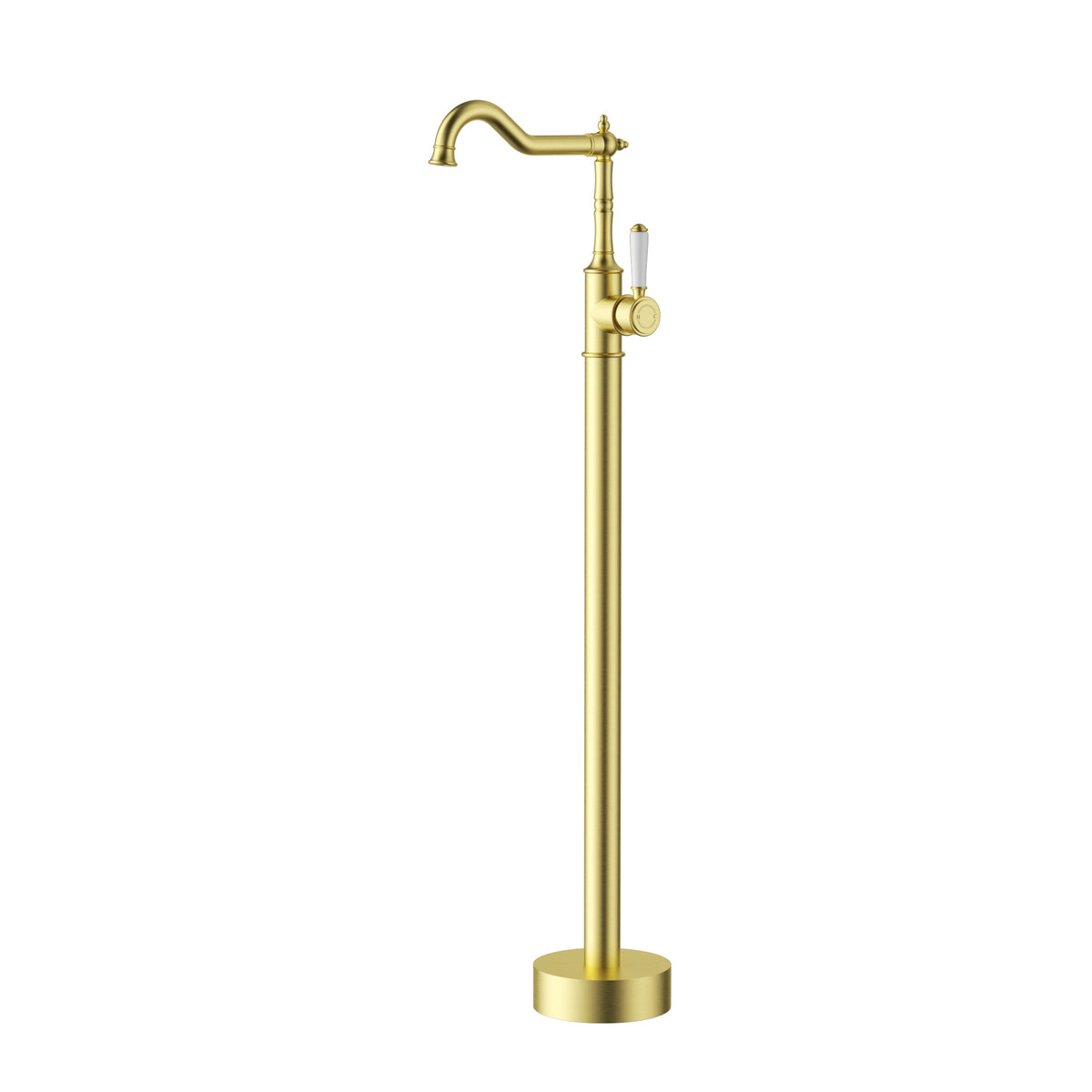 Clasico Bath Mixer Freestanding / Ceramic Handle - Brushed Gold