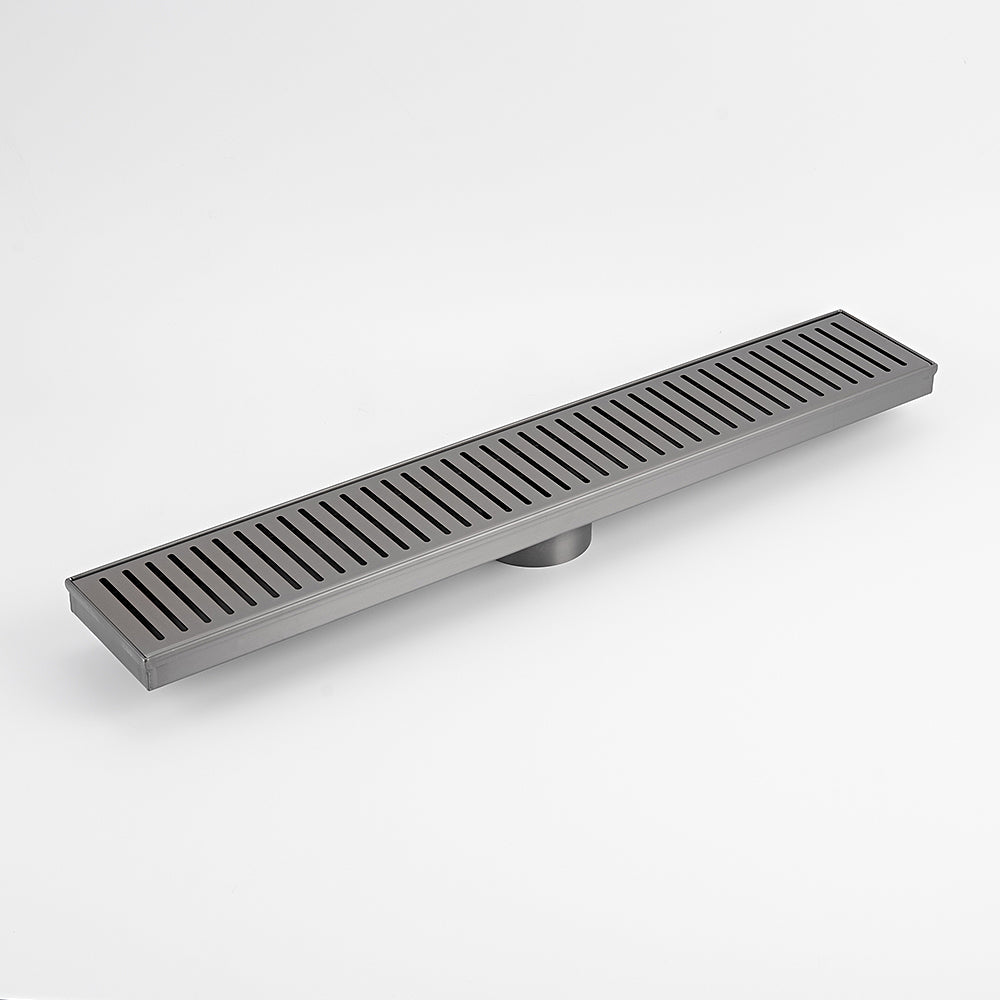 Linear Slotted Floor Grate - Gun Metal Grey