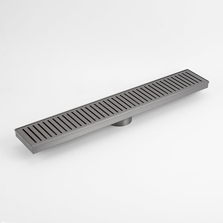 Linear Slotted Floor Grate - Gun Metal Grey