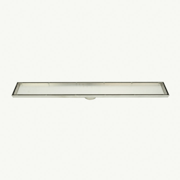 Linear Tile Insert Floor Grate - Brushed Satin