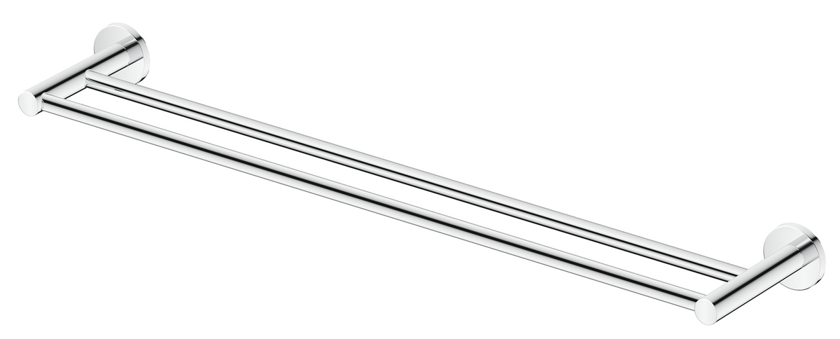 Mica Double Towel Rail - 800mm - Chrome