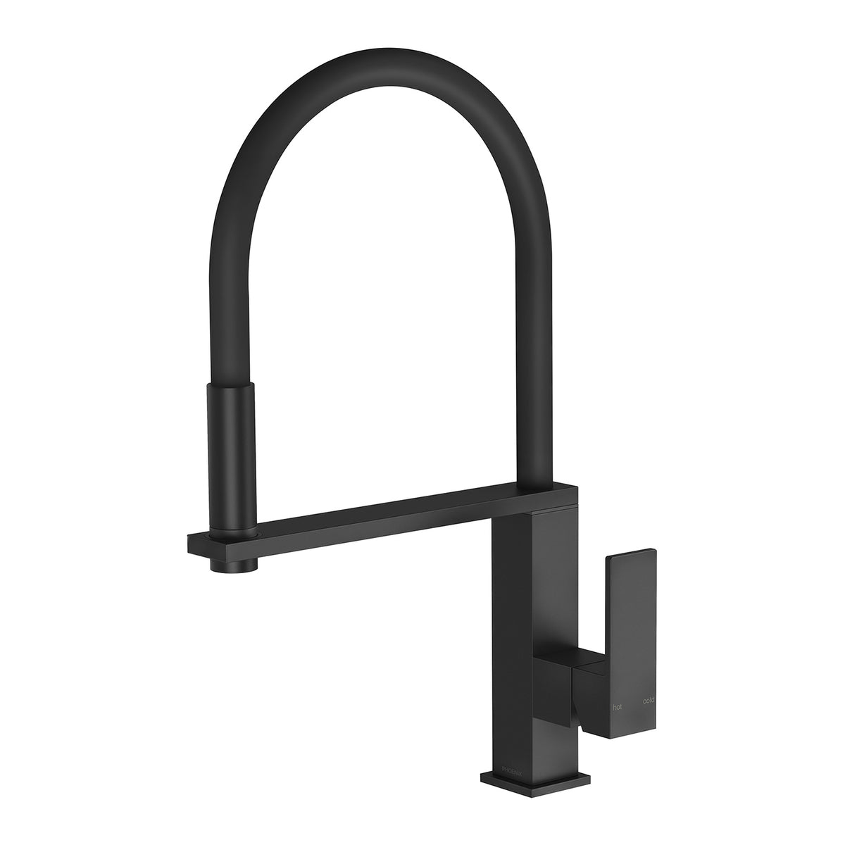 Vezz Flexible Hose Sink Mixer 220mm Squareline - Lead Free - Matte Black