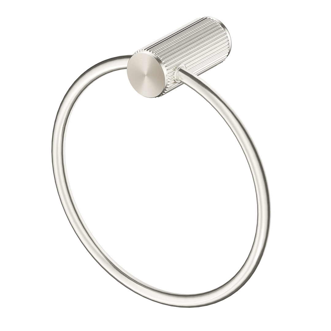 Mica Fluted Towel Ring - Brushed Nickel