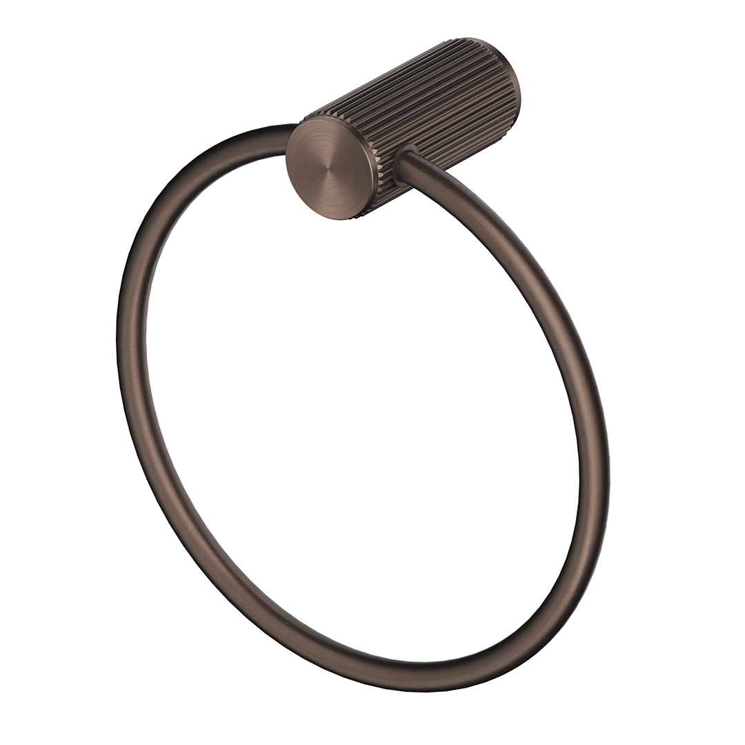 Mica Fluted Towel Ring - Dusk Bronze