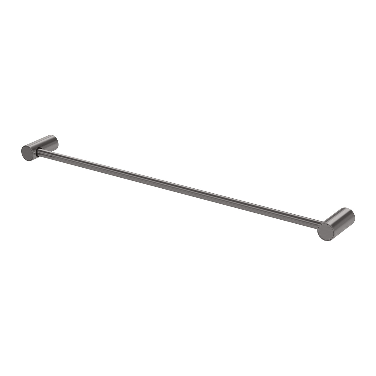 Vivid Slimline Single Towel Rail 600mm - Brushed Carbon