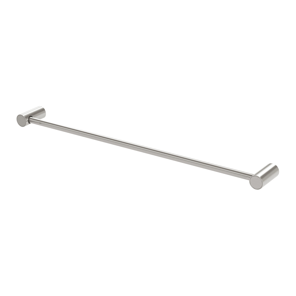 Vivid Slimline Single Towel Rail 600mm - Brushed Nickel