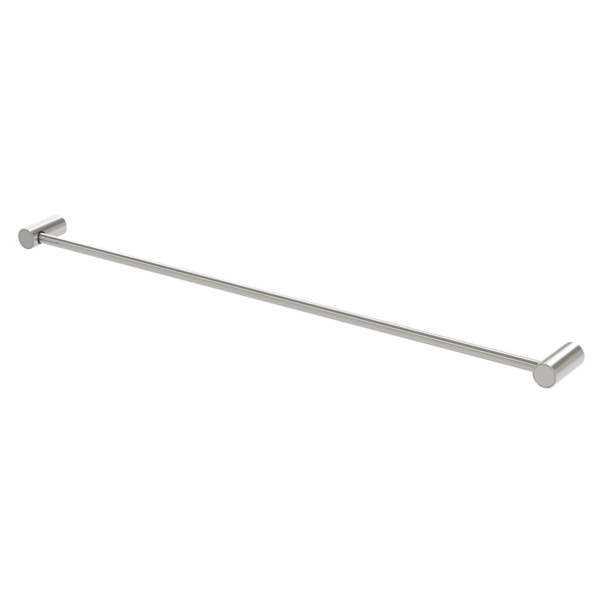 Vivid Slimline Single Towel Rail 800mm - Brushed Nickel