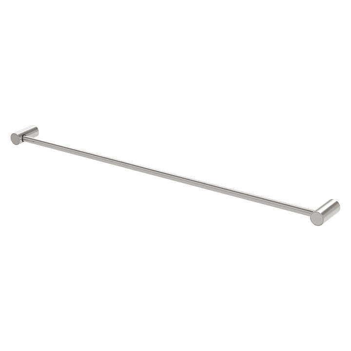 Vivid Slimline Single Towel Rail 800mm - Brushed Nickel
