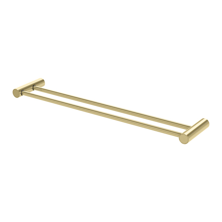 Vivid Slimline Double Towel Rail 600mm - Brushed Gold