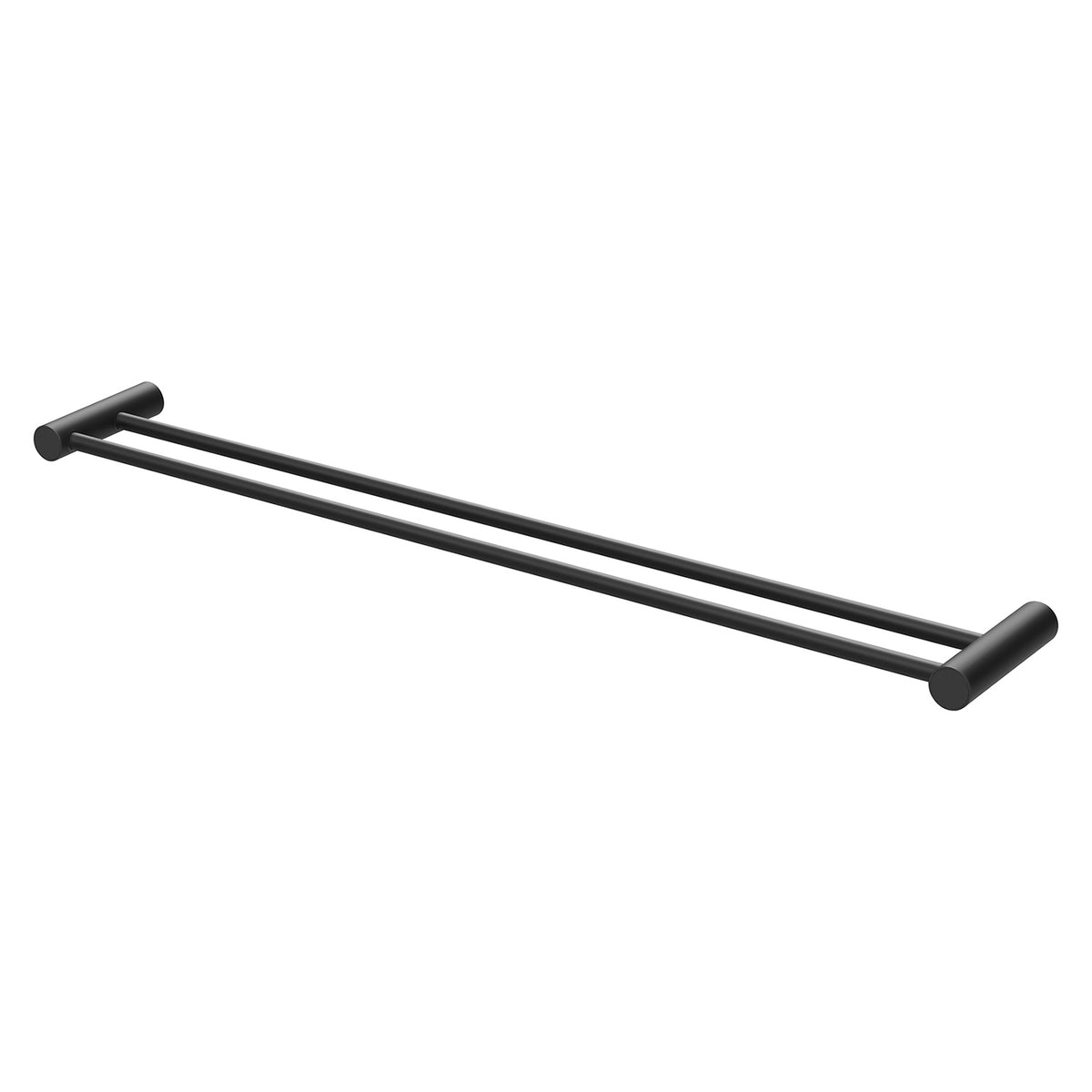 Vivid Slimline Double Towel Rail 800mm - Matte Black