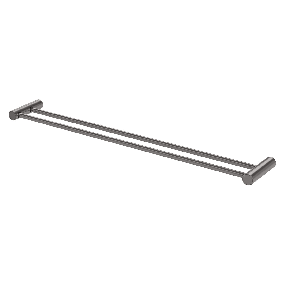Vivid Slimline Double Towel Rail 800mm - Brushed Carbon