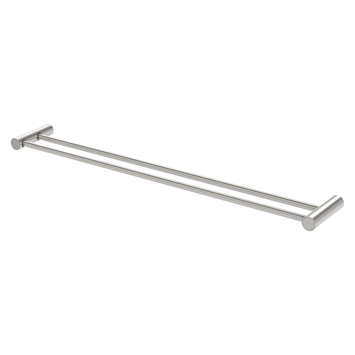 Vivid Slimline Double Towel Rail 800mm - Brushed Nickel