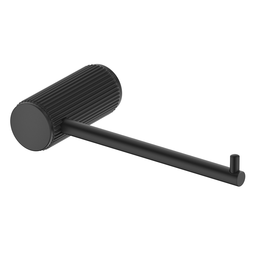 Mica Fluted Toilet Paper Holder - Black