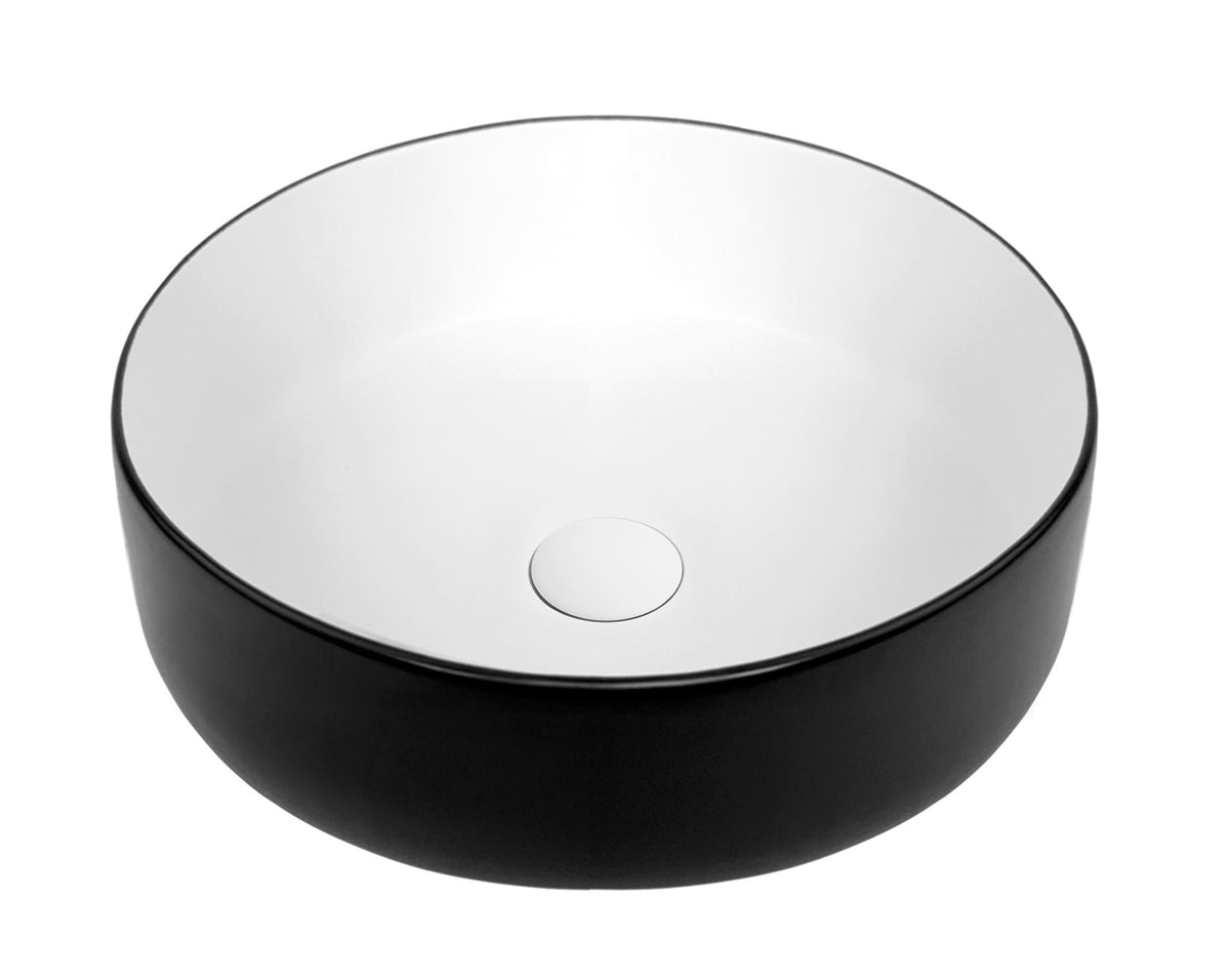 Artis 88 355x355x120 Matte Black &amp; Matte White Basin