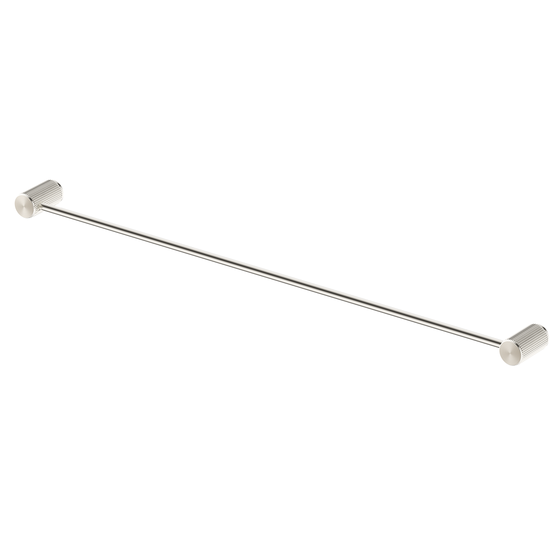Mica Fluted Single Towel Rail 800mm - Brushed Nickel