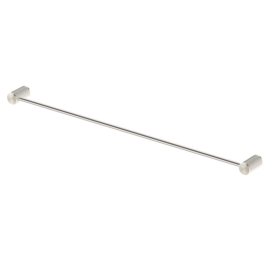 Mica Fluted Single Towel Rail 800mm - Brushed Nickel