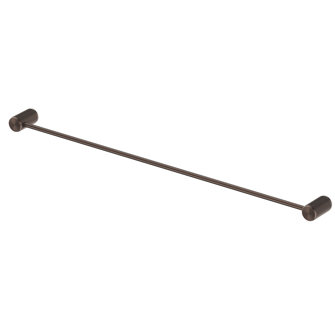 Mica Fluted Single Towel Rail 800mm - Dusk Bronze