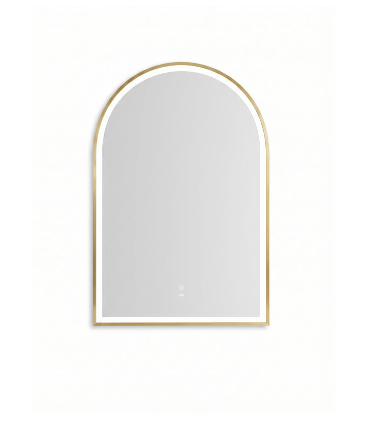 LED Archie 900(H)x600(W) Gold Metal Frame Tuffi Mirror
