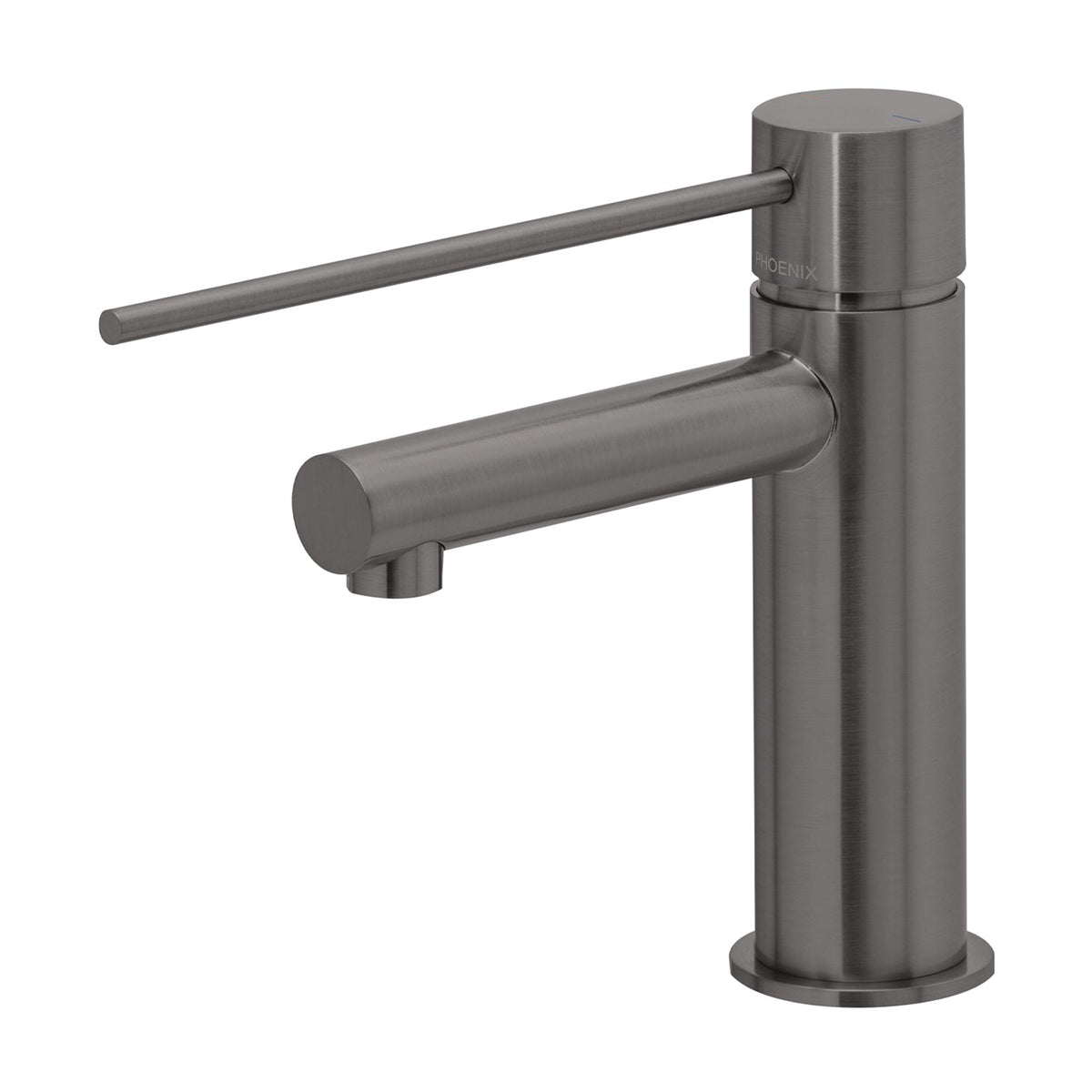 Vivid Slimline Basin Mixer With Extended Lever - Brushed Carbon