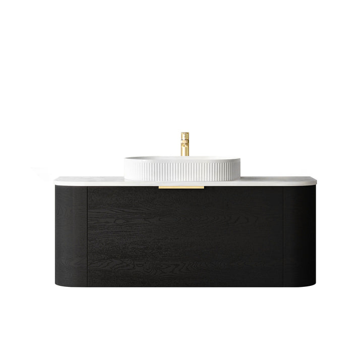 Bondi 1200 Black Oak - Ultra Delux Stone Top (Silica Free Cloudy Carrara)