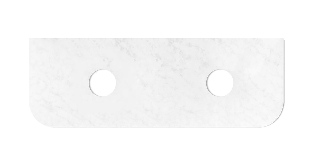 Bondi 1500mm Natural Oak Wall Hung Curve Vanity - Ultra Delux Stone Top (Silica Free Cloudy Carrara)