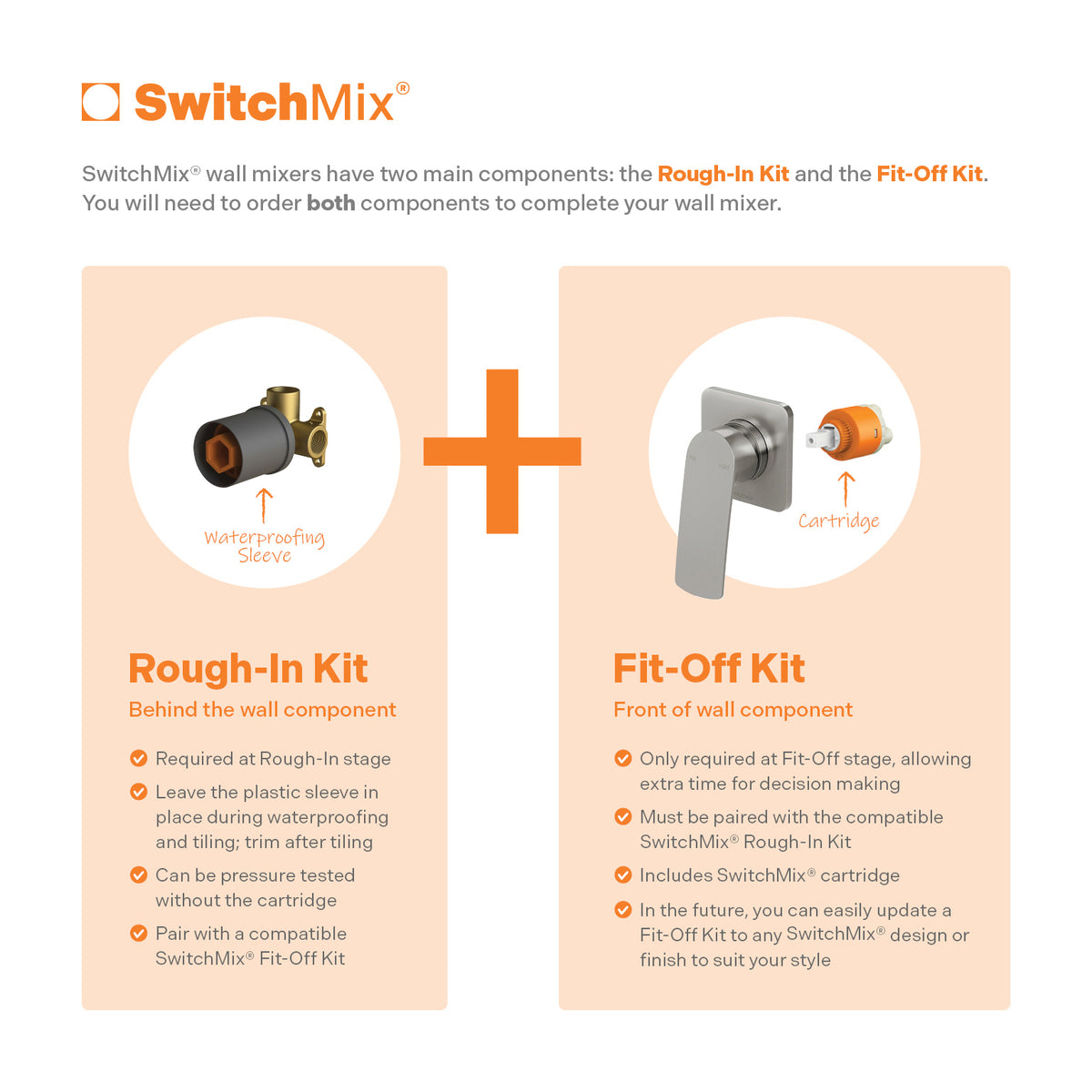 Mekko SwitchMix Shower / Wall Mixer (Fit-Off Kit Only) - SwitchMix explainer