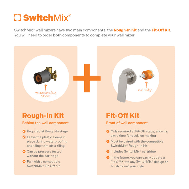 Mekko SwitchMix Shower / Wall Mixer Round Plate (Fit-Off Kit Only) - SwitchMix explainer