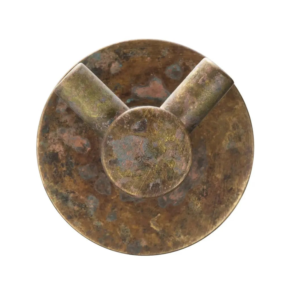 Mica Double Robe Hook, Living Brass