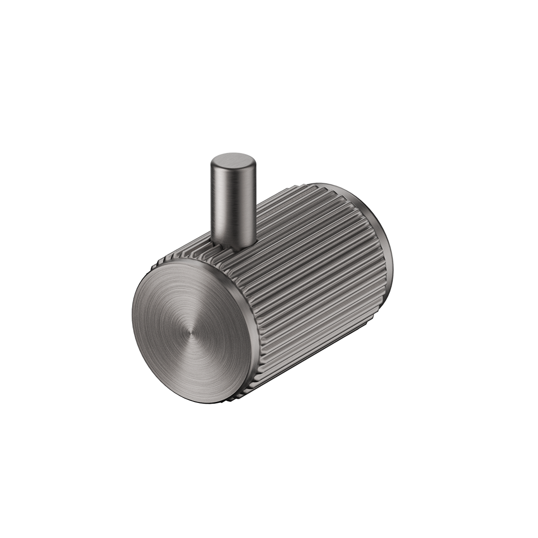 Mica Fluted Robe Hook - Gunmetal
