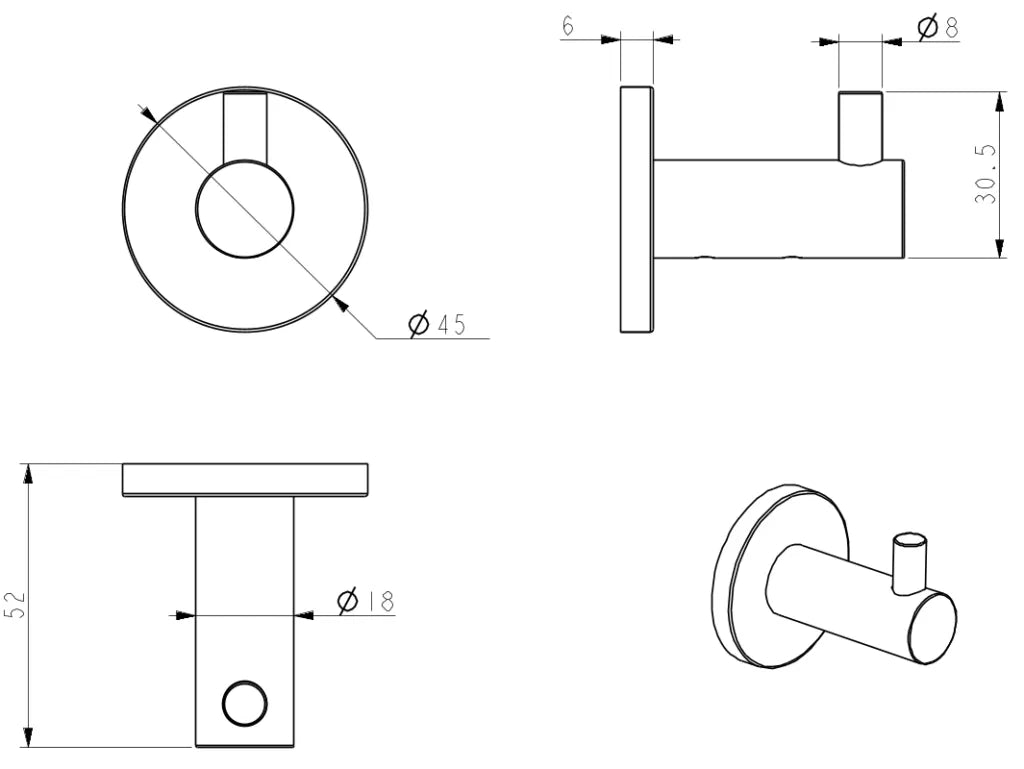 Mica Robe Hook