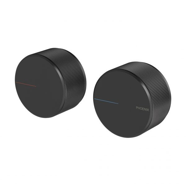 Axia Wall Top Assemblies 15mm Extended Spindles - Matte Black