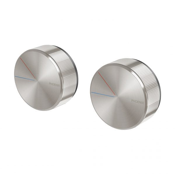 Axia Twin Shower/Wall Mixer - Brushed Nickel