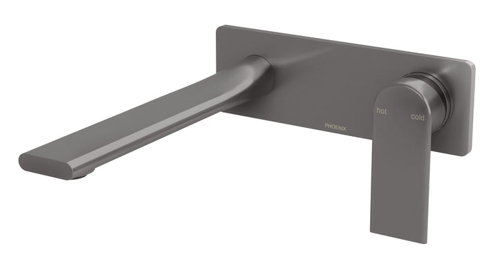 Teel SwitchMix Wall Basin / Bath Mixer Set 200mm (Fit-Off Kit Only) - Lead Free - Brushed Carbon