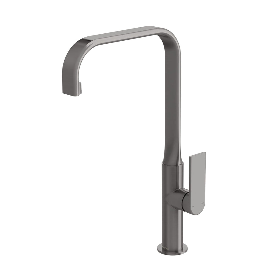Teel Sink Mixer 200mm Square line - Lead Free - Brushed Carbon