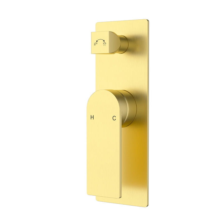 Ruki Wall Mixer Diverter - Brushed Gold