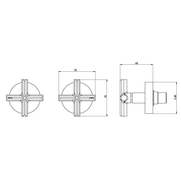 Phoeinx Vivid Slimline Plus Wall Top Assemblies - Brushed Bronze