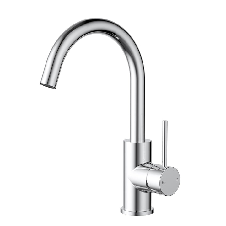 Otus Slimline Basin Mixer Gooseneck - Chrome