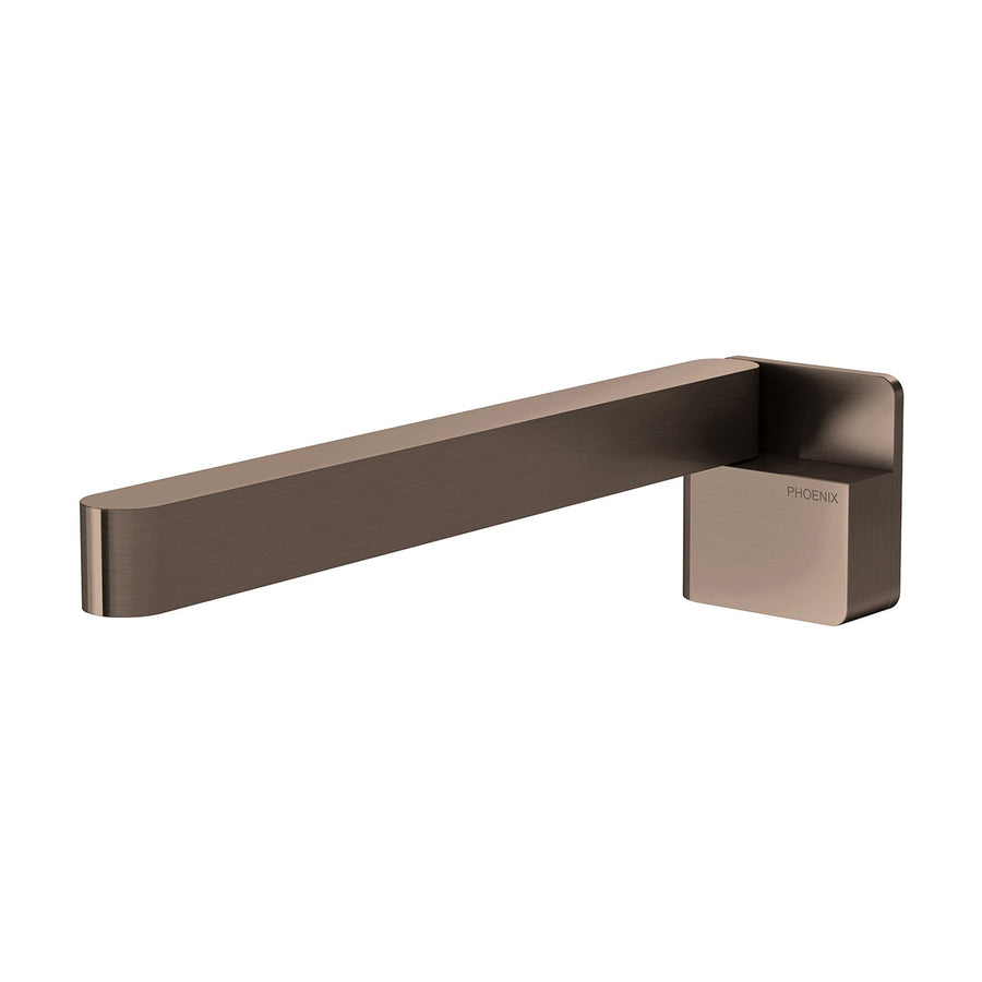 Designer Swivel Bath Outlet 230mm Square - Brushed Bronze