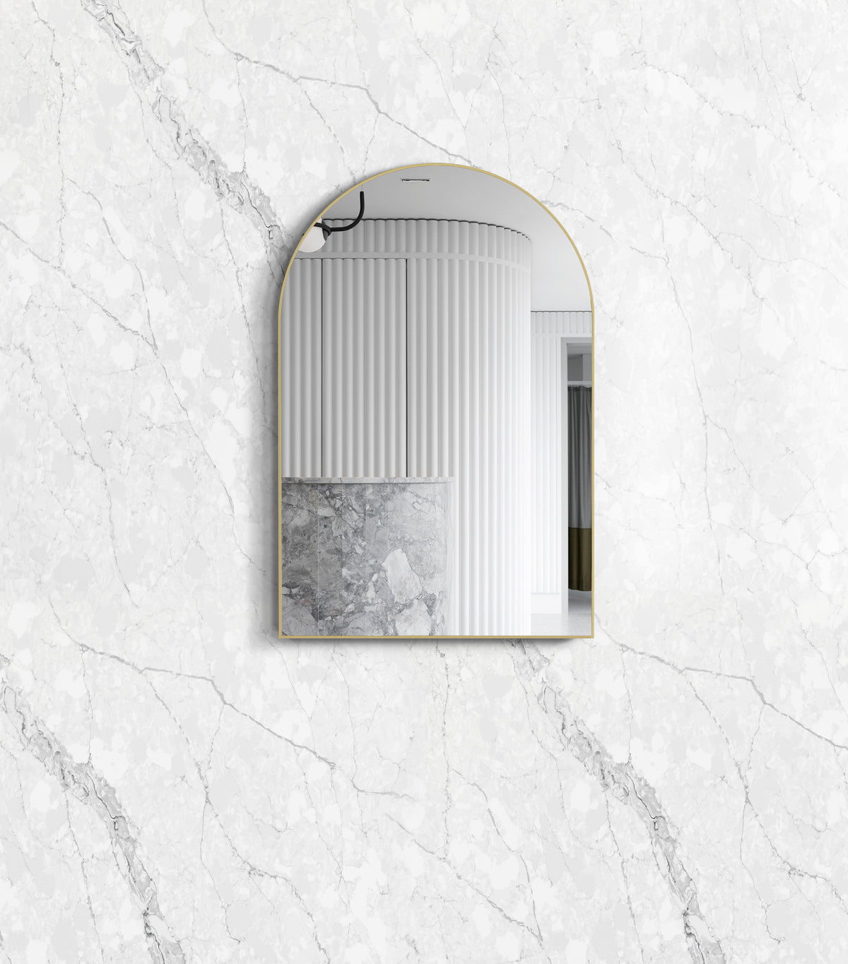 Archie 900(H)x600(W) Gold Metal Framed Tuffi Mirror
