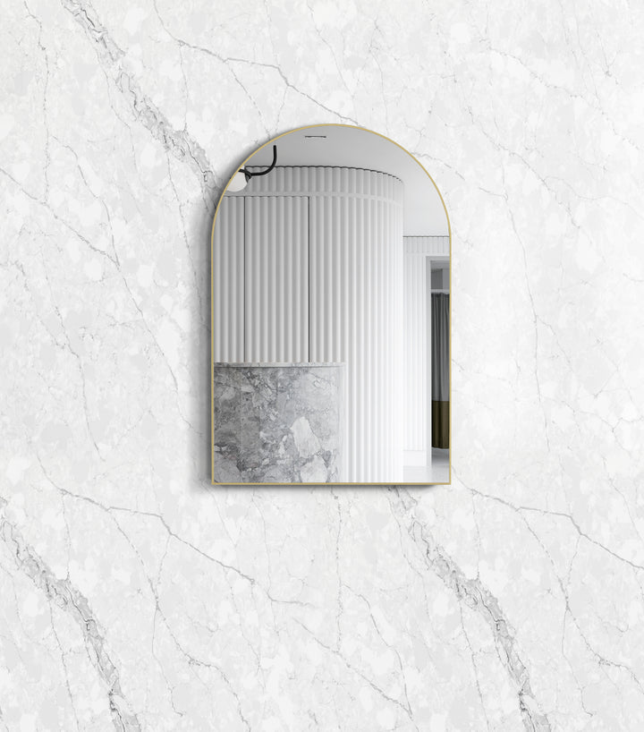 Archie 900(H)x600(W) Gold Metal Framed Tuffi Mirror