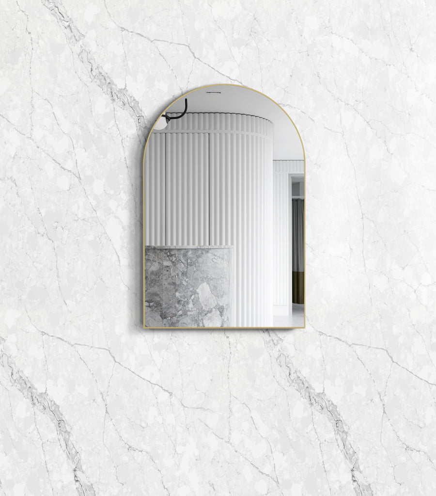 Archie 900(H)x600(W) Gold Metal Framed Tuffi Mirror
