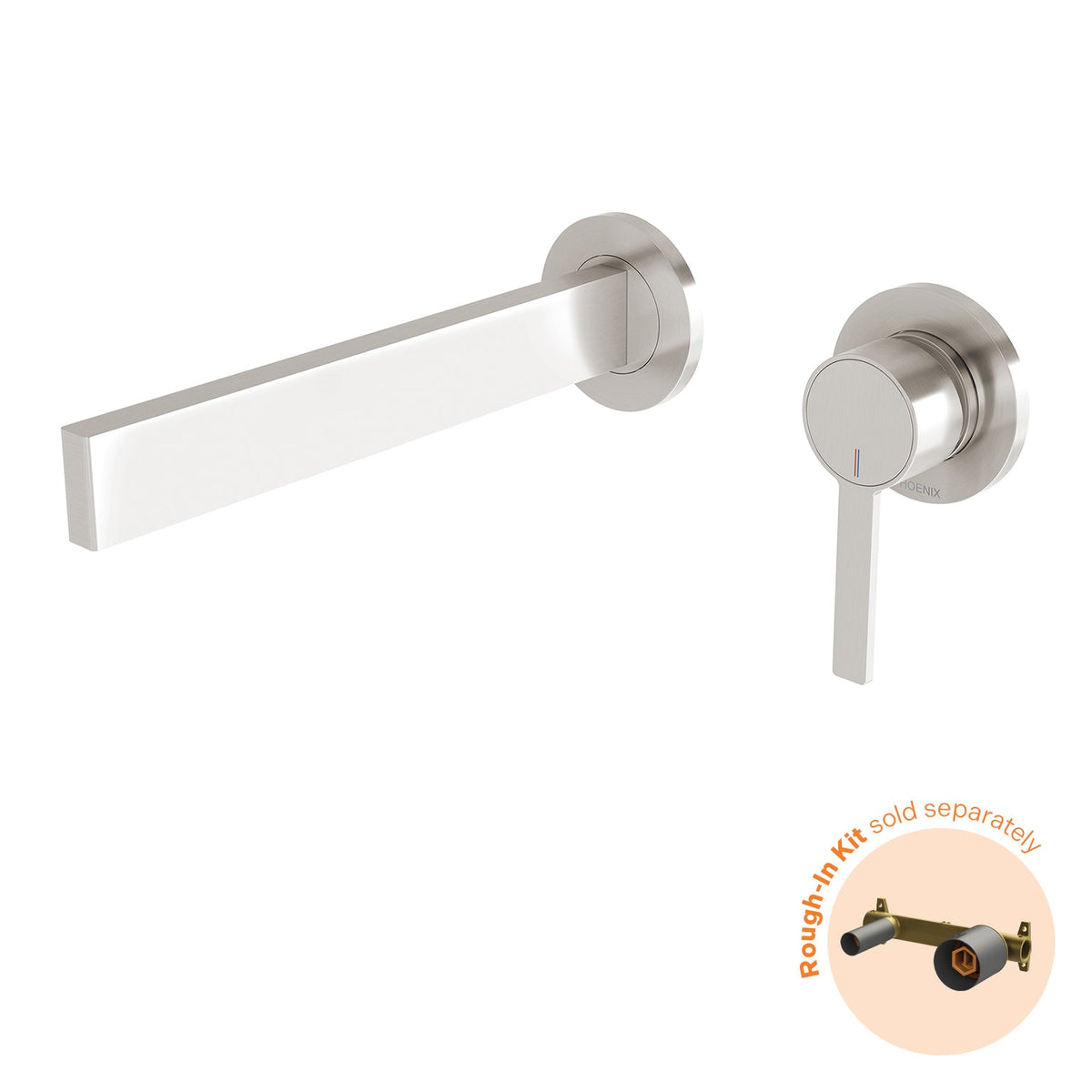 Lexi MKII SwitchMix Wall Bath Mixer Set 200mm (Fit-Off Kit Only) - Brushed Nickel