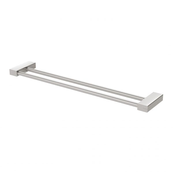 Lexi MKII Double Towel Rail 600mm - Brushed Nickel