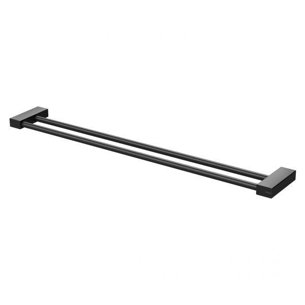 Lexi MKII Double Towel Rail 800mm - Matte Black